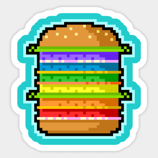 Pixel Hamburger Sticker